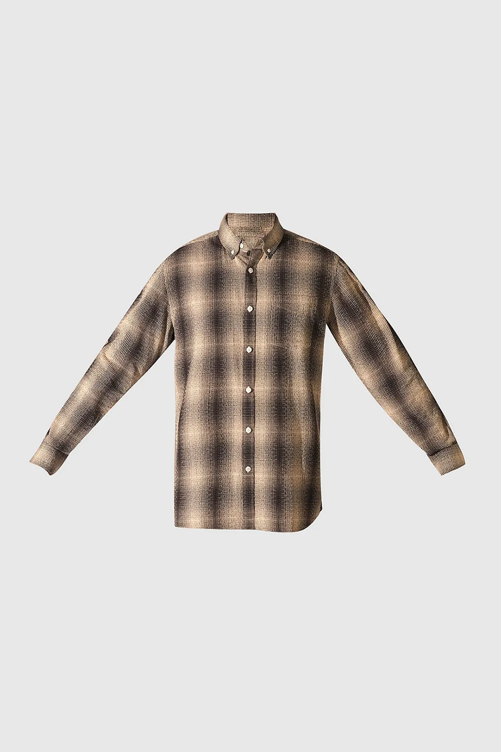 Black _ Beige Check Cotton Shirt