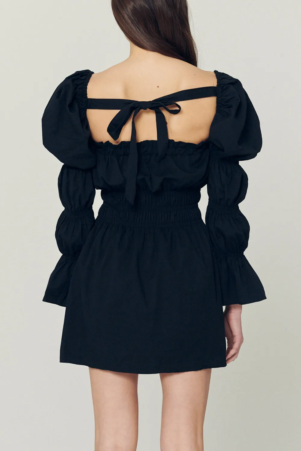 Clare Balloon Sleeve Mini Dress