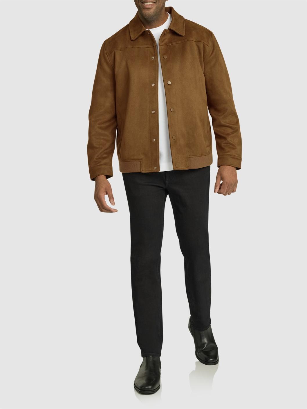 TAN CASEY FAUX SUEDE JACKET