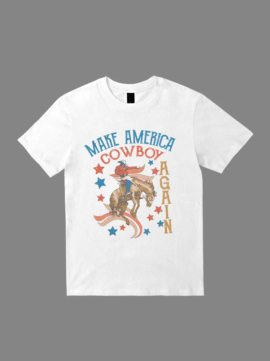 Make America Great Again Cowboy Knight Pattern T-shirt