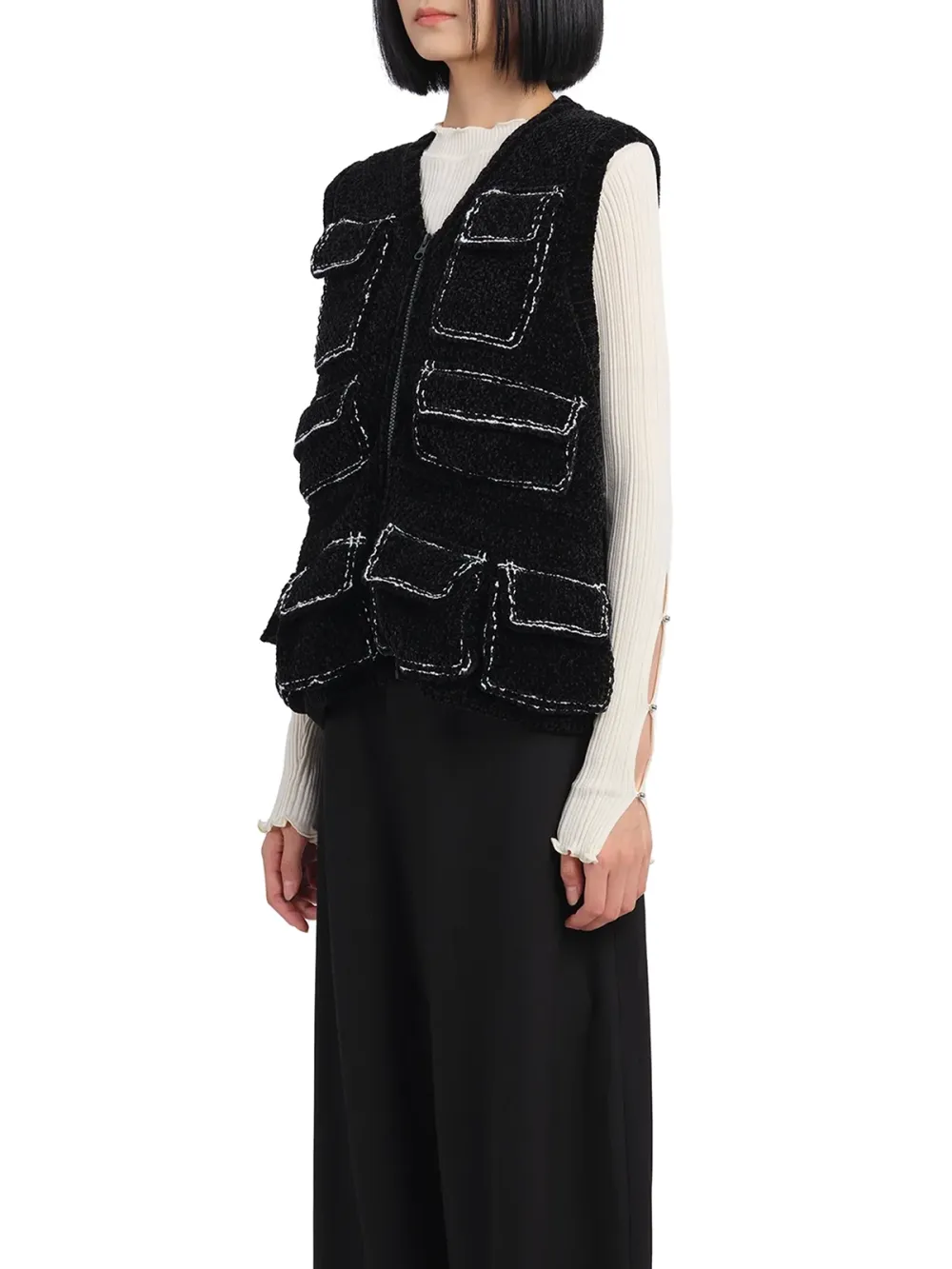 Velvet Knitting Waistcoat