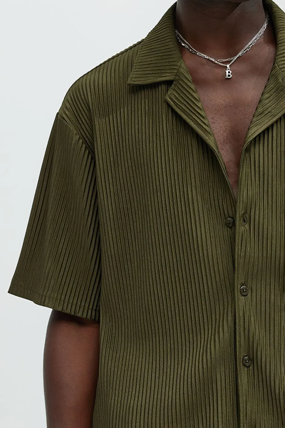 Potential Pleated Shirt - Olive