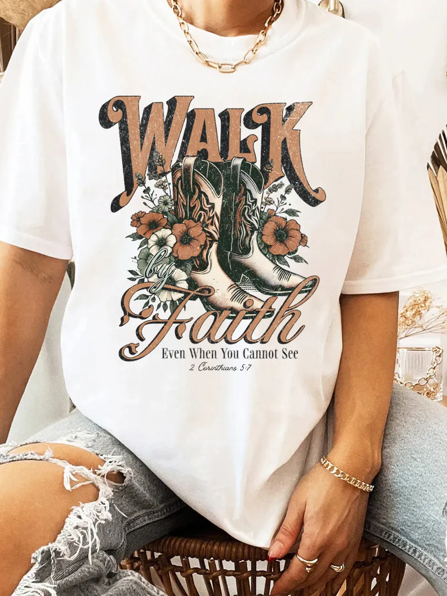 Wander The Desert Heather Peach Graphic T-shirt