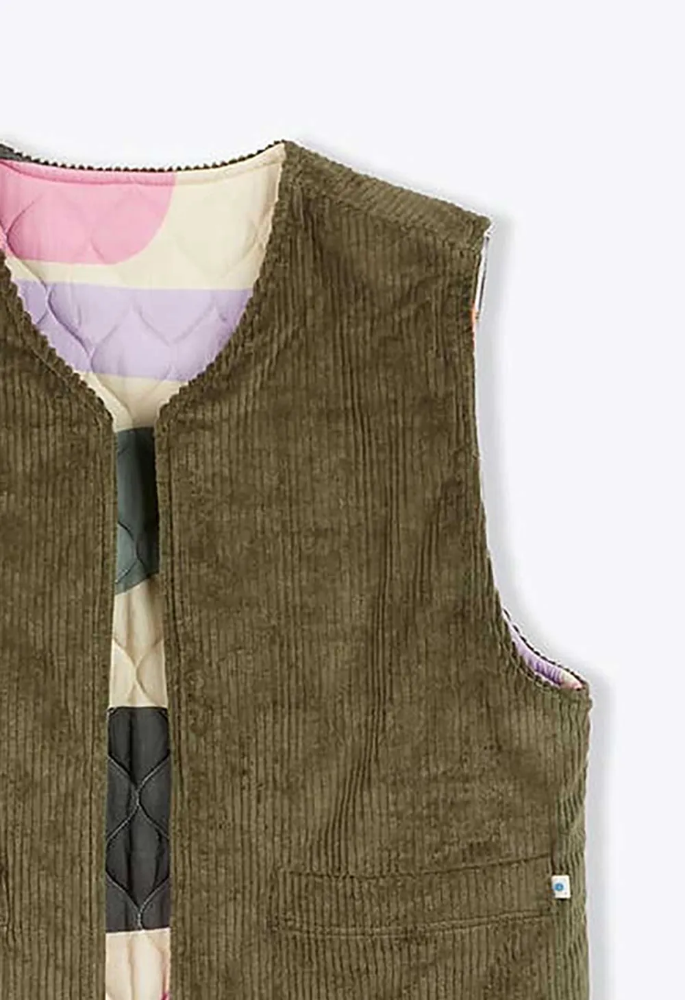 Color-Block V-Neck Vest