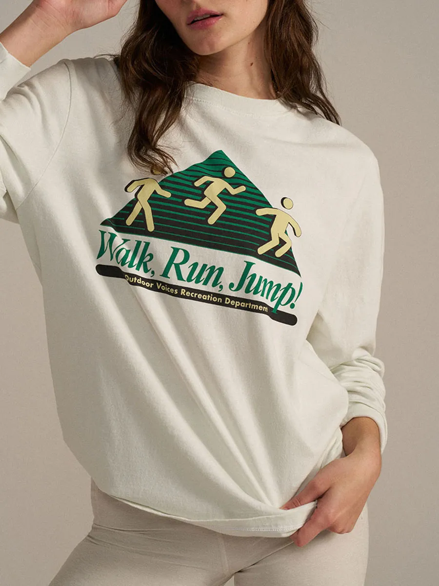 Walk, Run, Jump Graphic Longsleeve