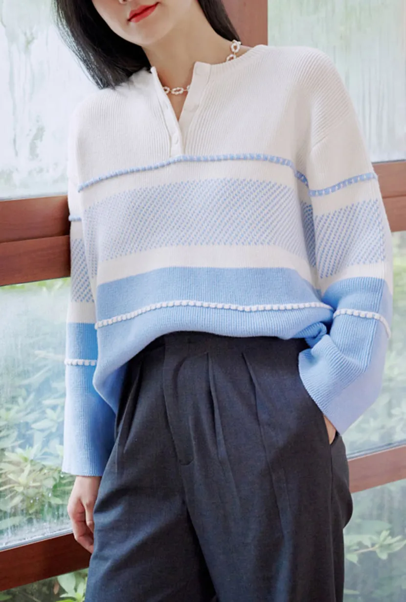 Evelyn Sweater - Dusty Blue