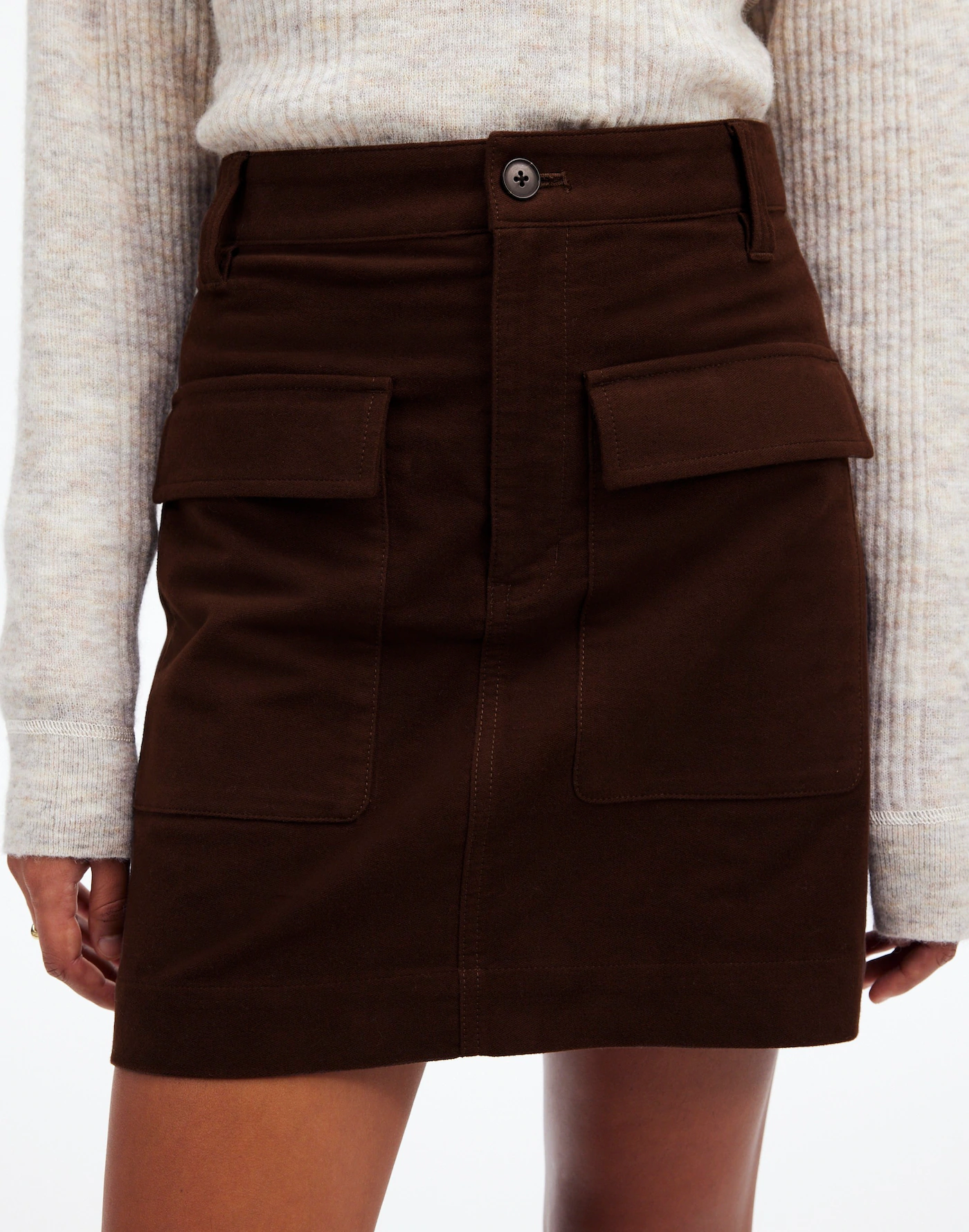 Utility Mini Skirt in Moleskin