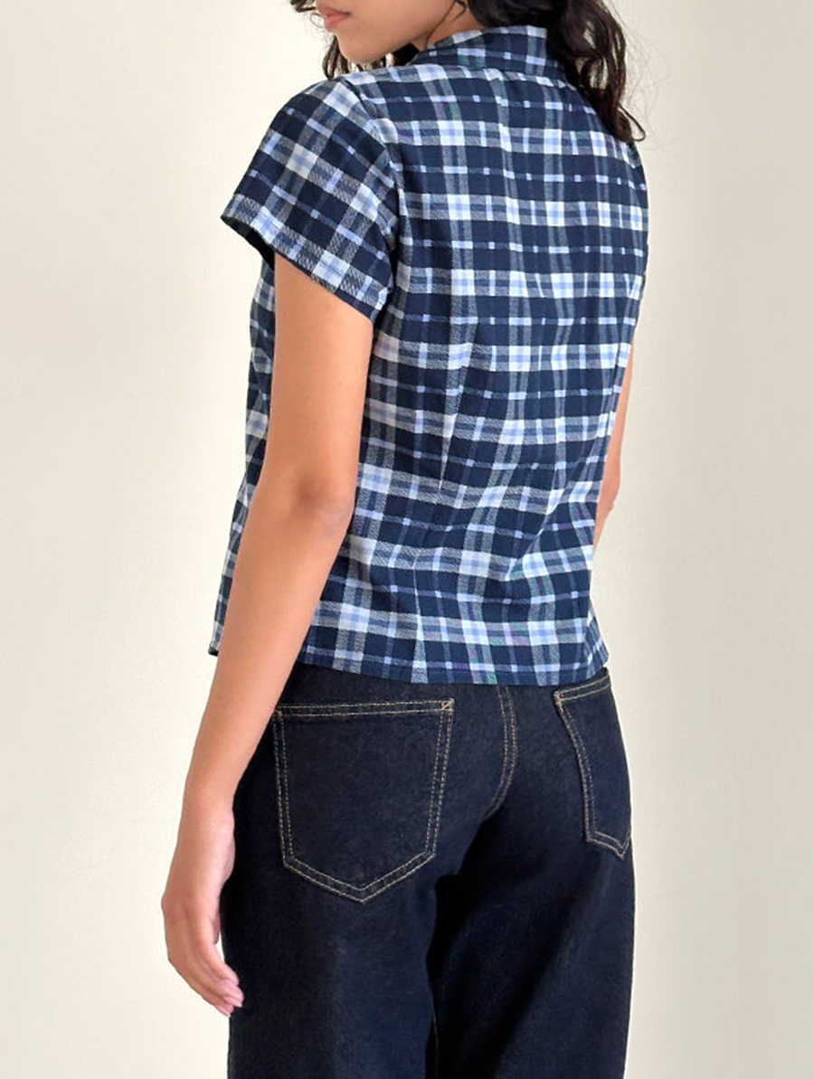 Tartan Dark Blue Wilman Shirt