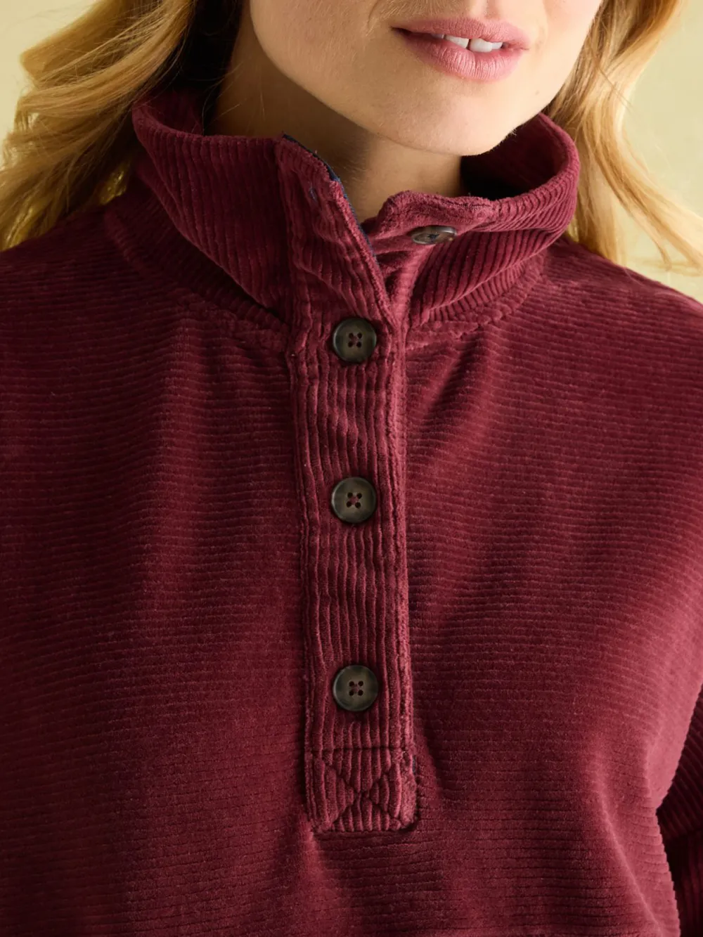 Renee Burgundy Corduroy Sweatshirt