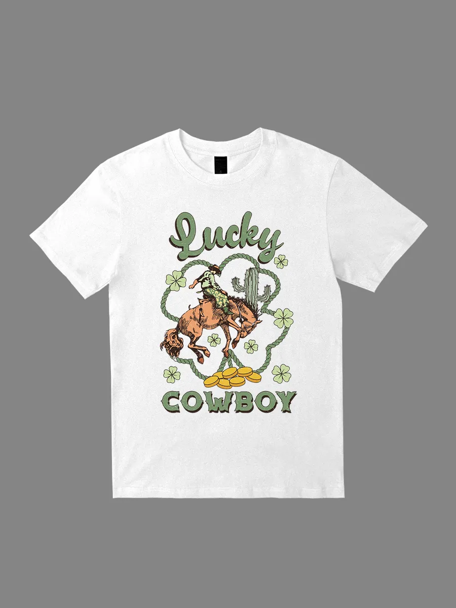 St. Patrick's Day Lucky Cowboy T-shirt