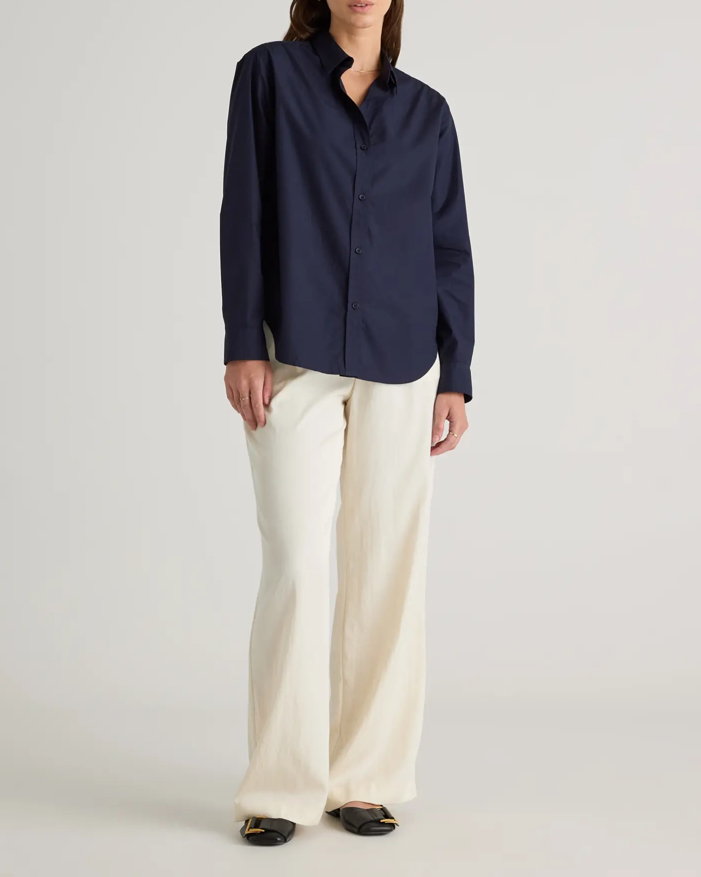 Cotton Poplin Long Sleeve Shirt