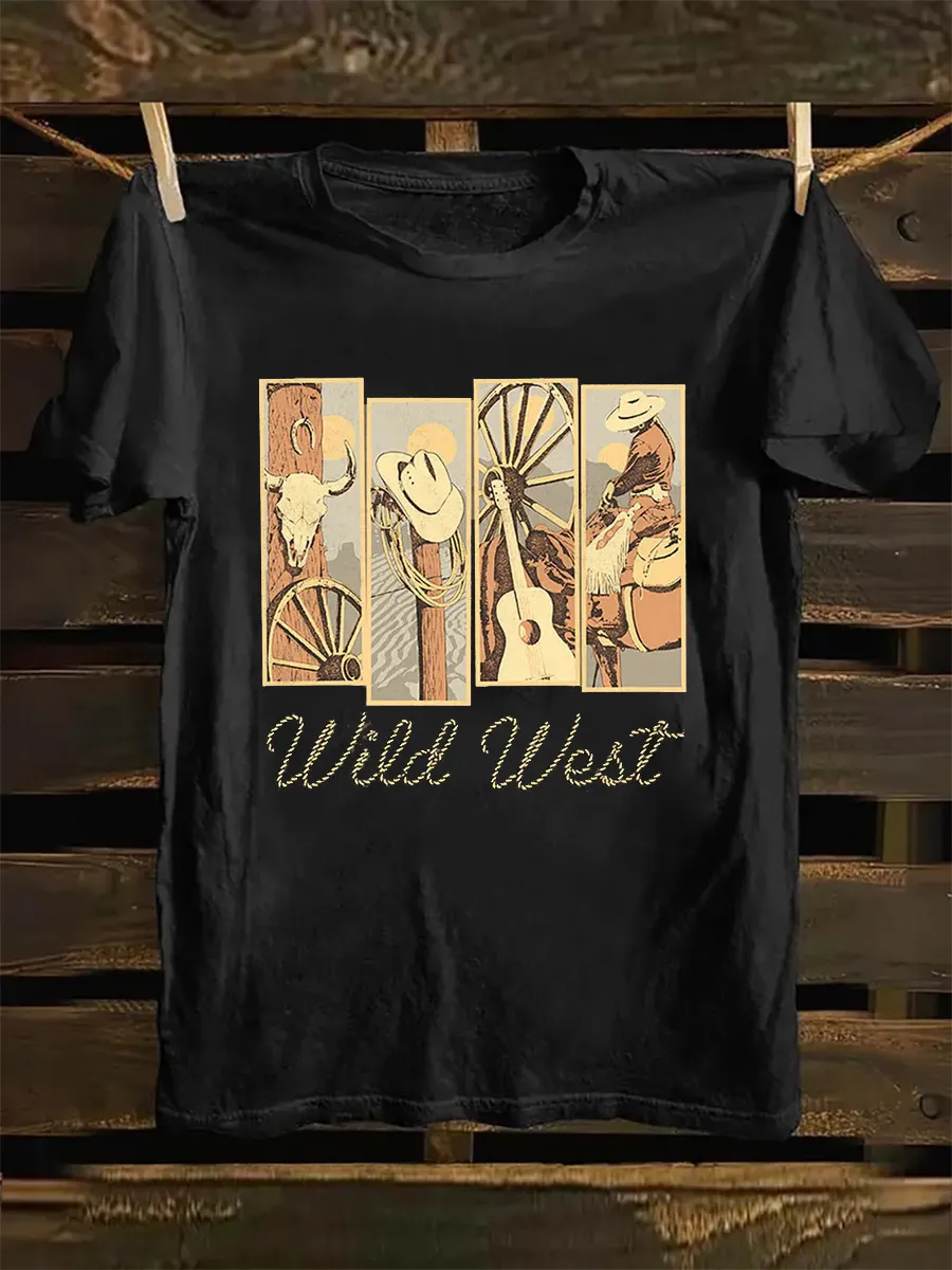 Curvy Wild West Graphic T-shirt