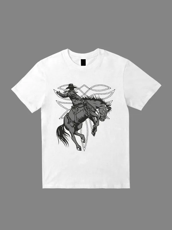 Wild West Cowboy Knight Striped T-Shirt