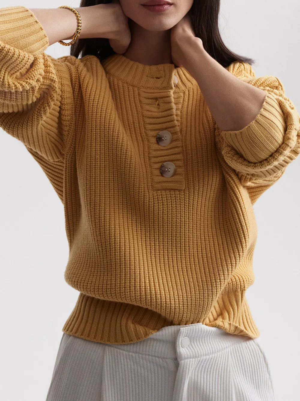 Vera Button Neck Sweater