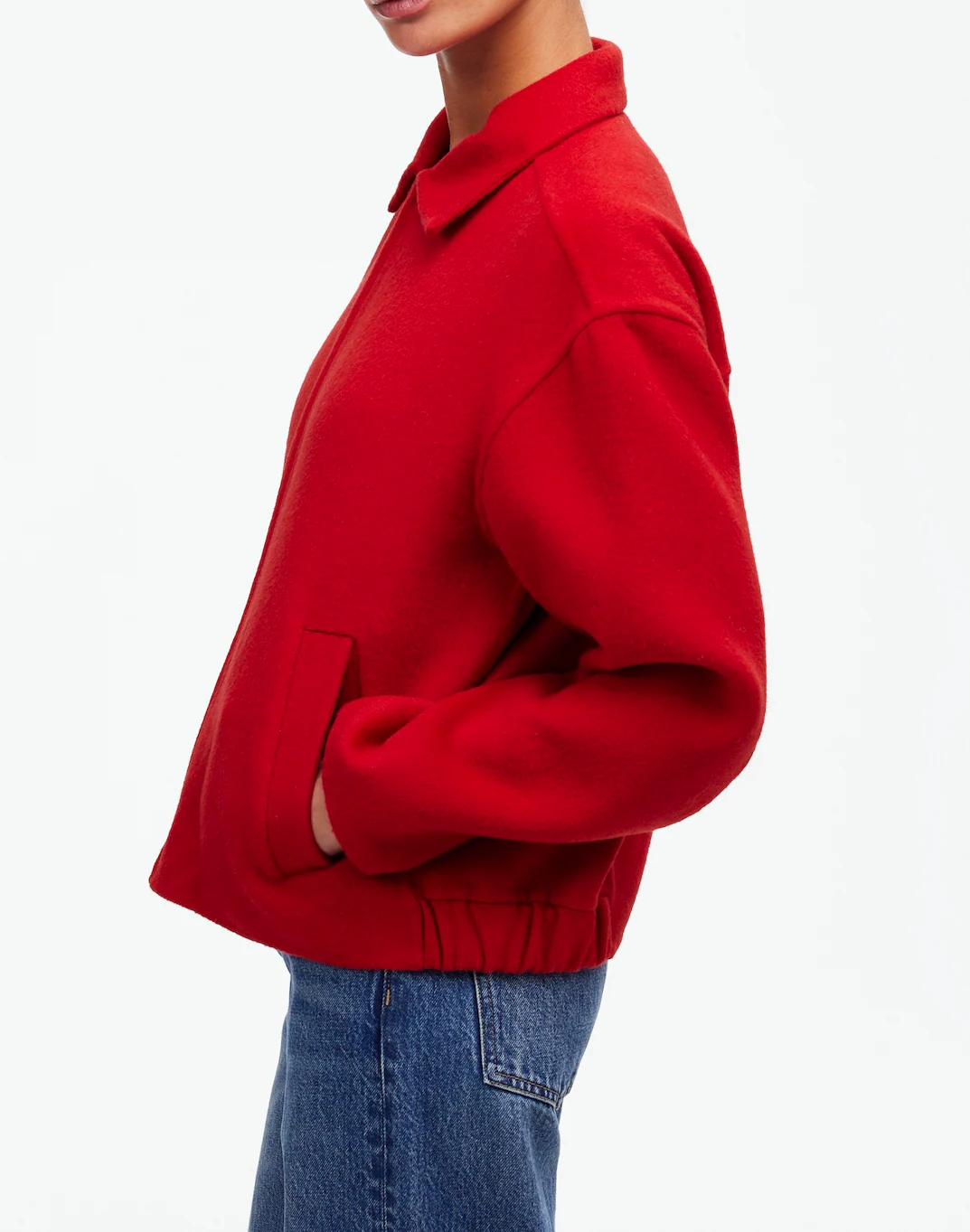 Double-Faced Rounded-Sleeve Jacket