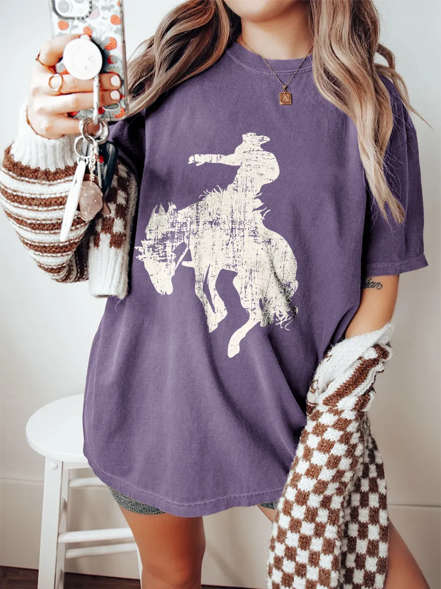 Cowboy Graphic Mineral Wash Tee
