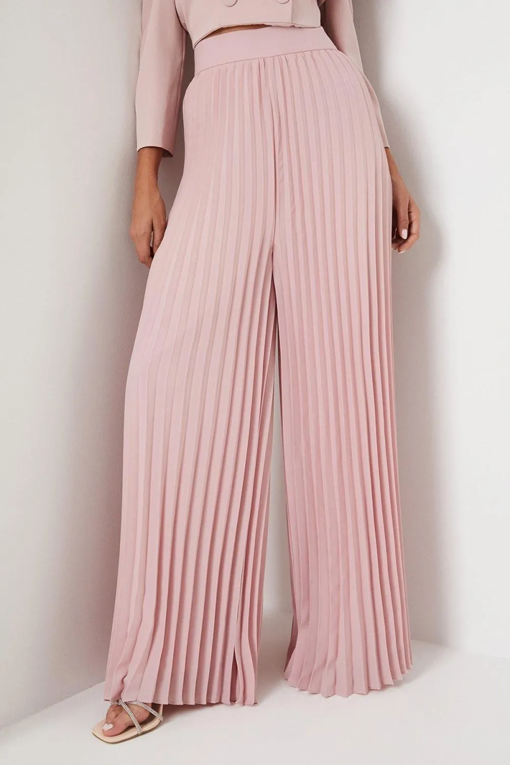 Chiffon Pleated Palazzo Trouser