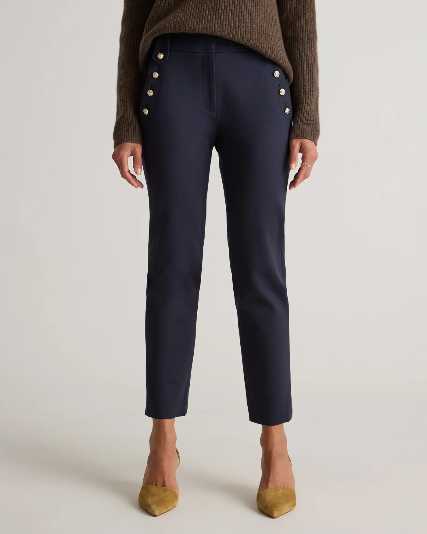 Ultra-Stretch Ponte Straight Leg Mariner Pants