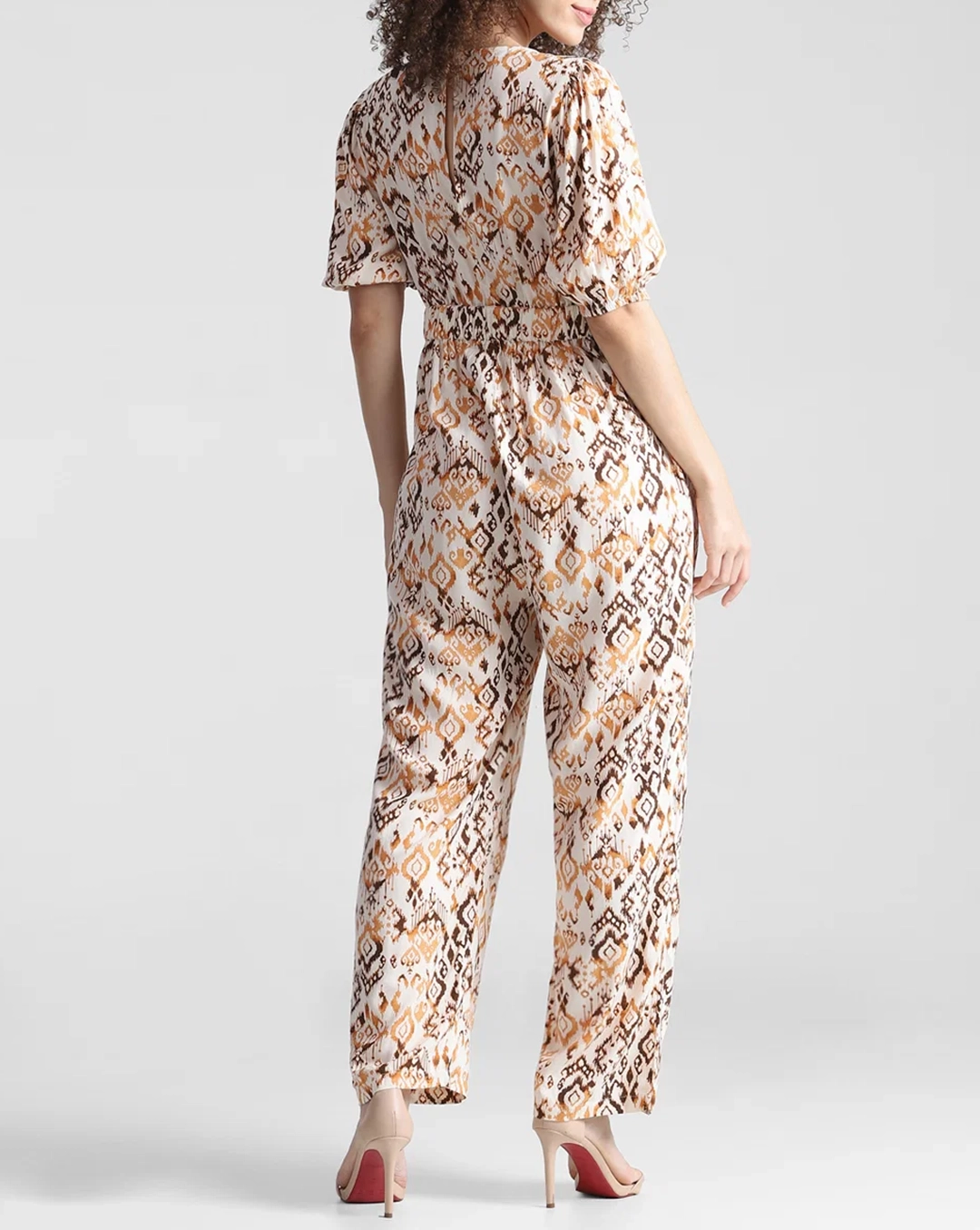 Brown Printed Jumpsuit