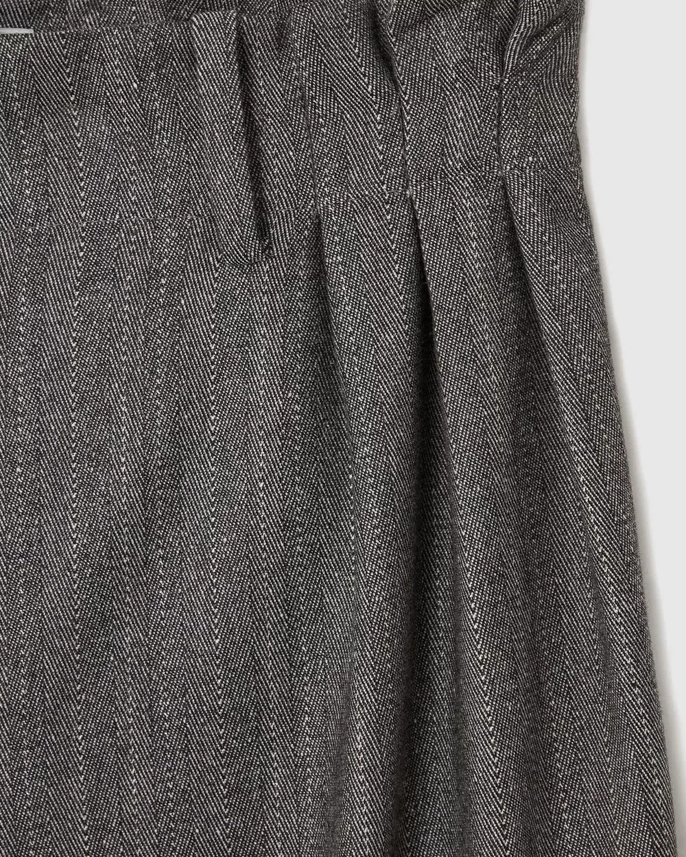 Herringbone Wool-Blend Trousers