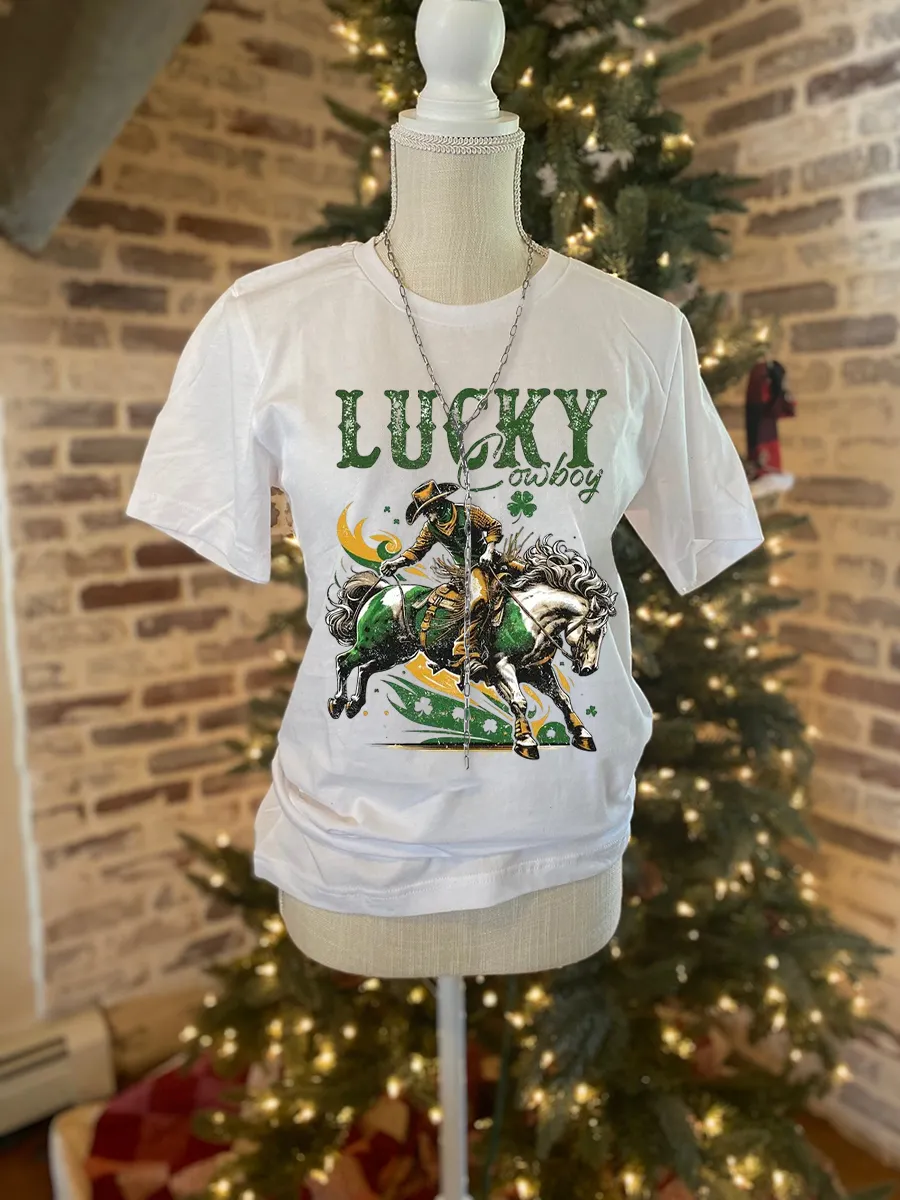 St. Patrick's Day Lucky Cowboy T-Shirts