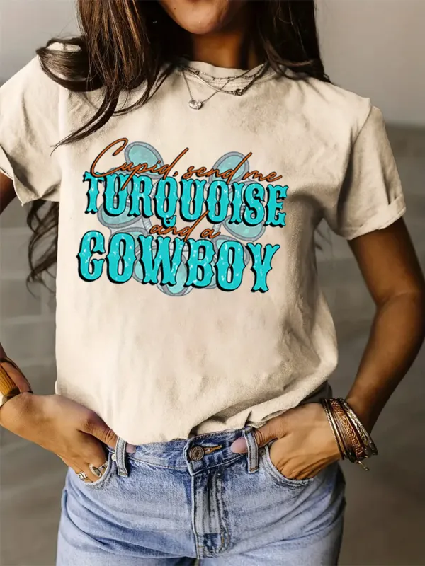 Turquoise & a Cowboy T-shirt