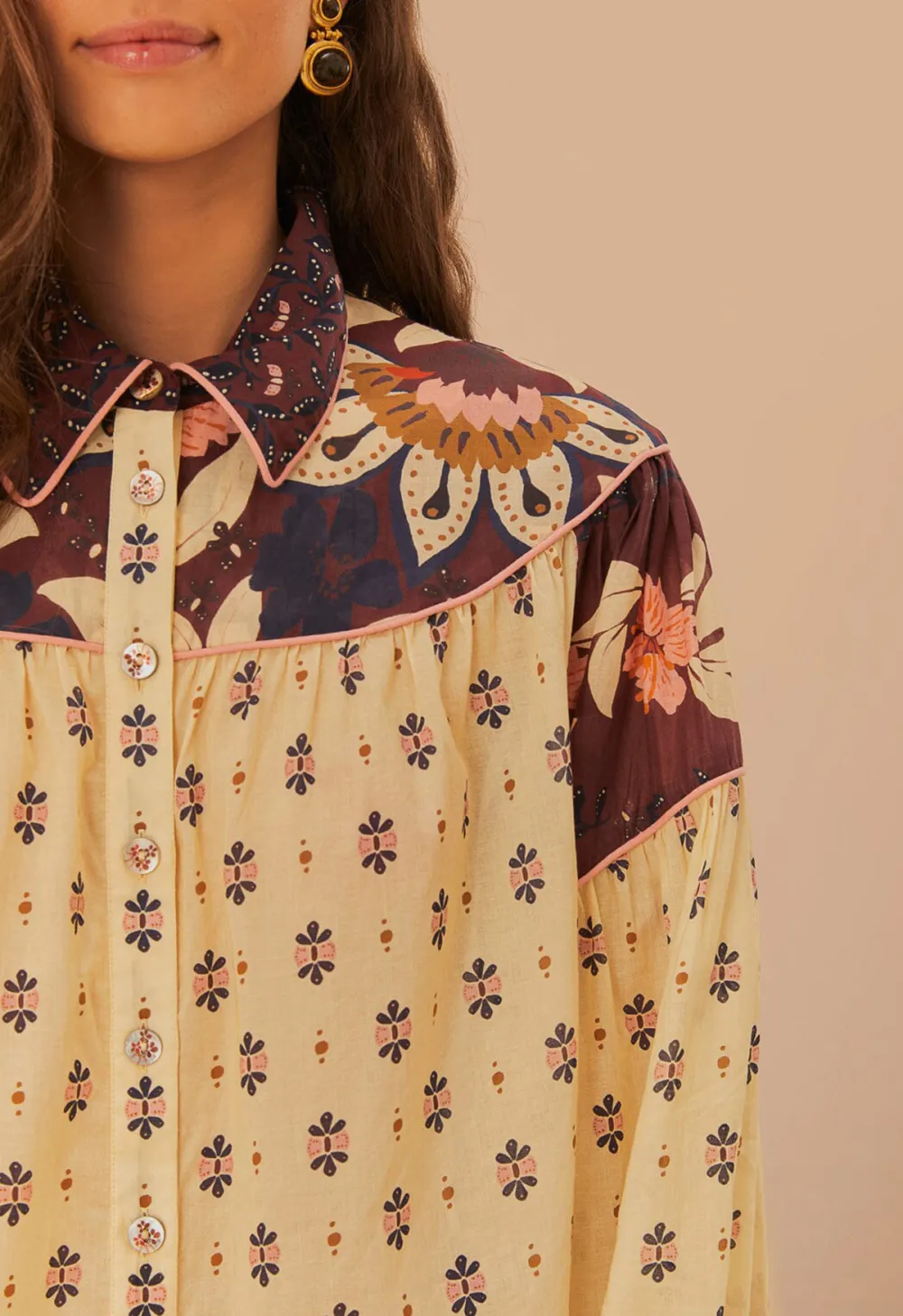 Long-Sleeved Printed Casual Shirt