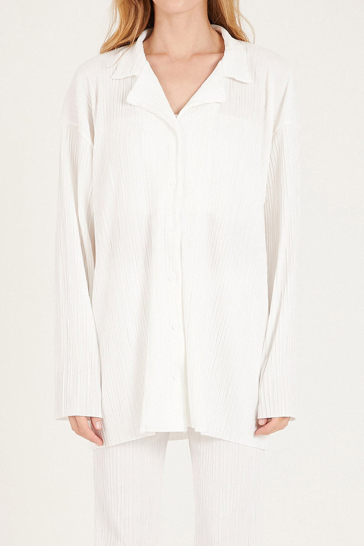 Maria Oversized Plisse Shirt