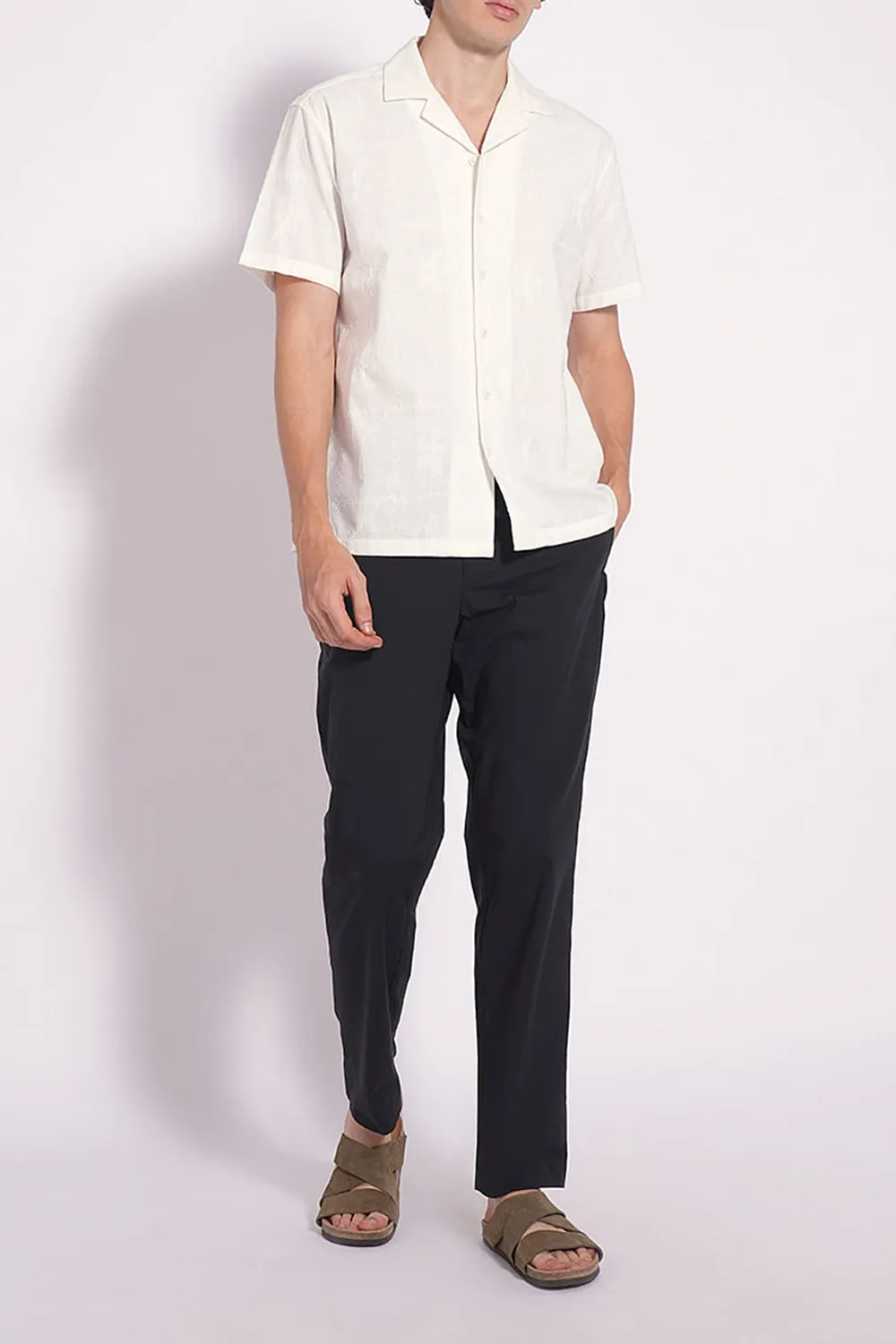 White Embroidered Cotton Shirt