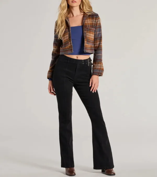 Cool Icon High-Rise Belted Bootcut Pants