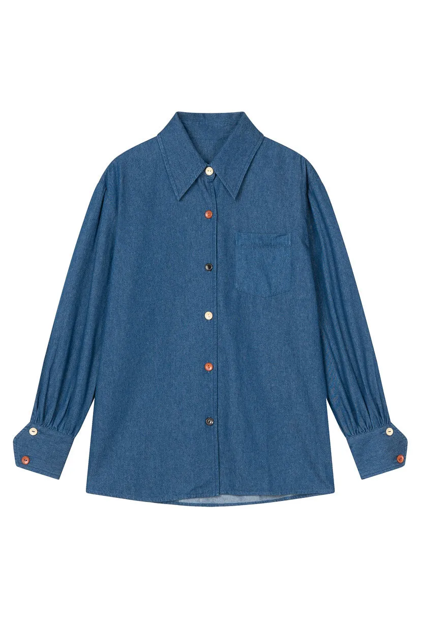 Vincent Blouse - Denim Blue