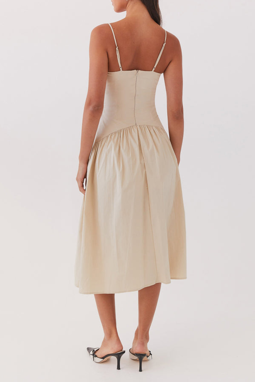 Yvette Corset Midi Dress - Desert Sage