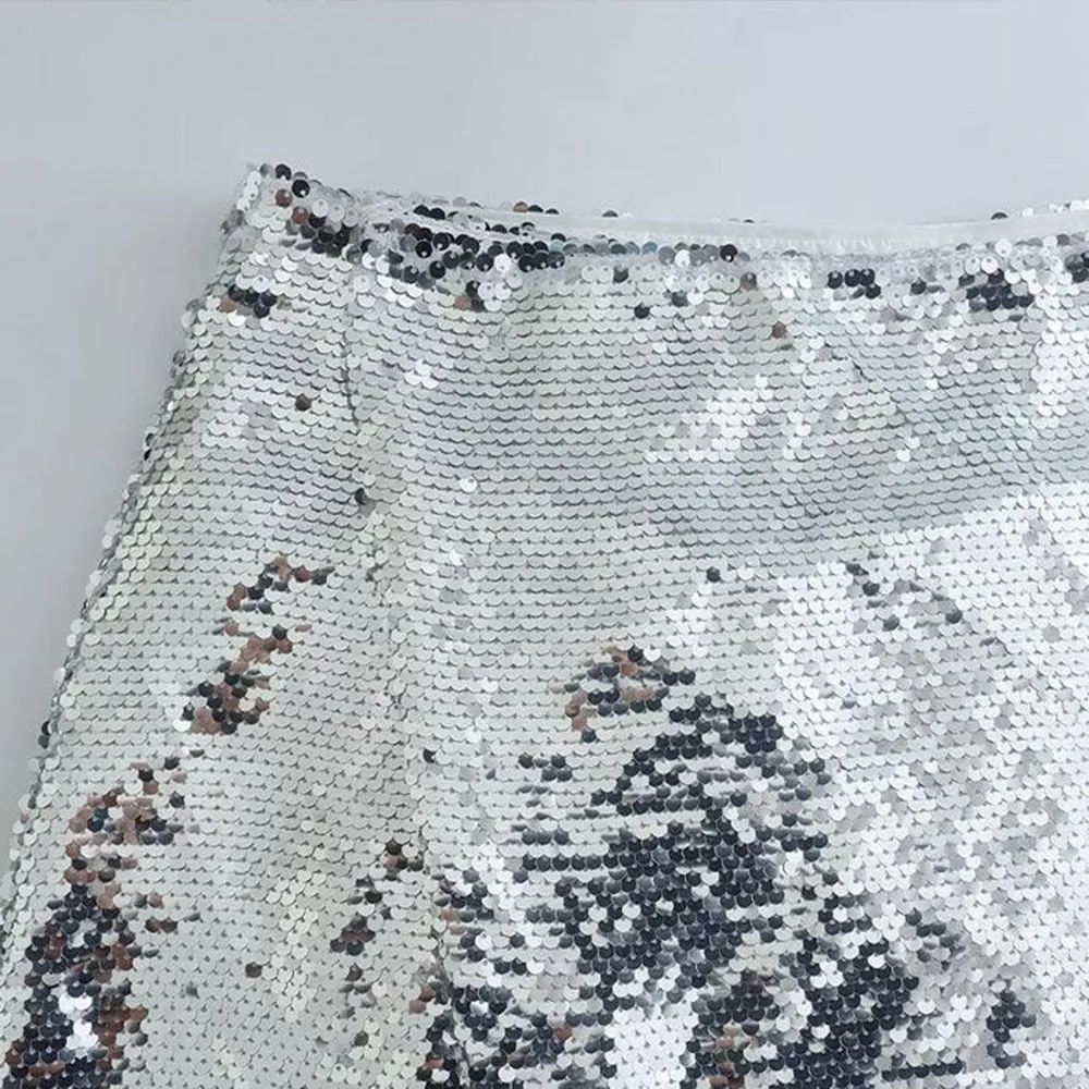 Glitter Bling Sequin Mini Skirt