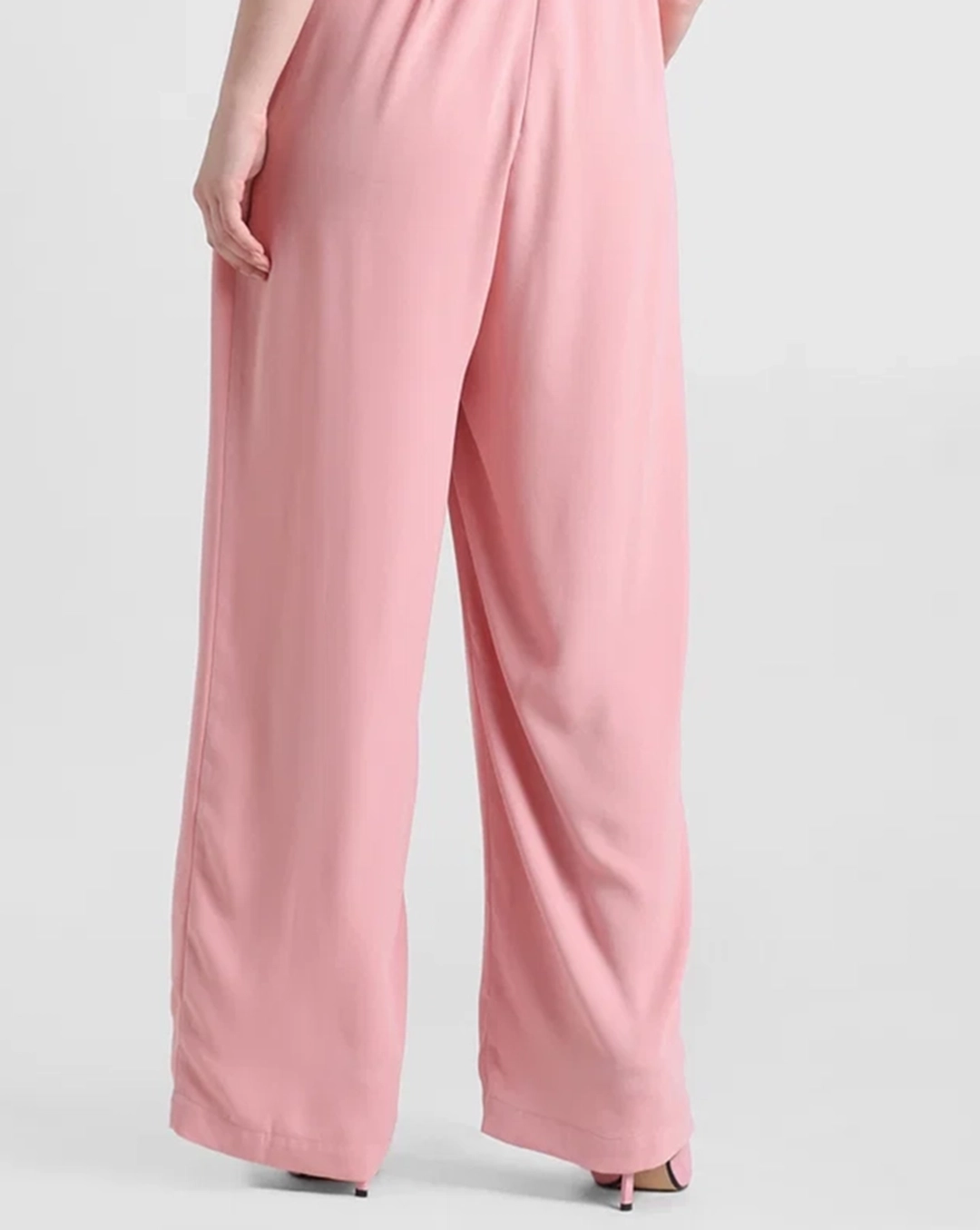 Pink Tie-Up Belt Jumpsuit