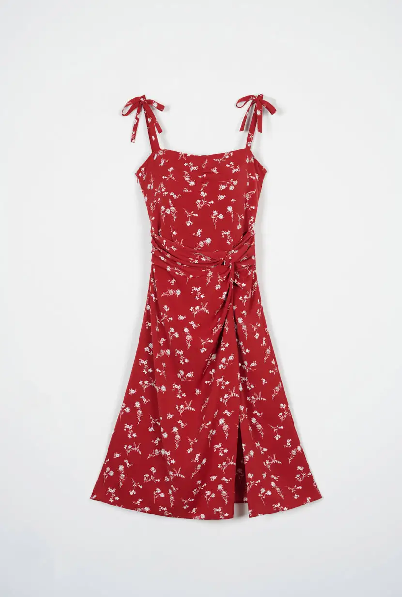 Lorraine Dress - Red Floral