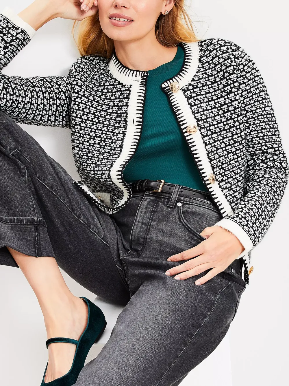 Textured Mixed Stitch Jackets