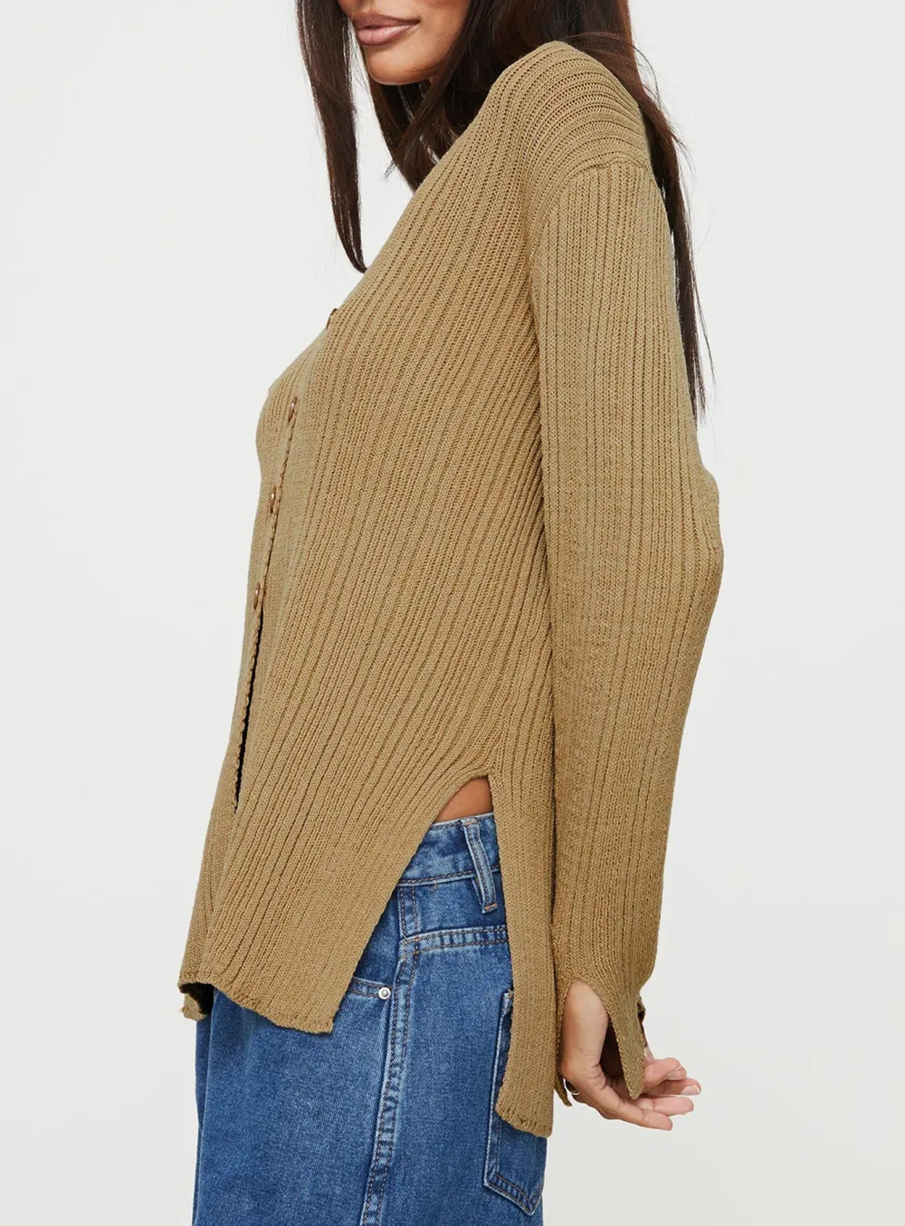 Lexie Knit Cardigan Beige Marle