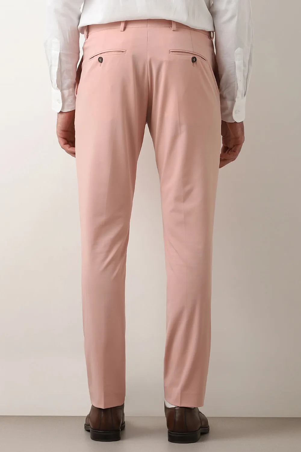 Pink Single Breasted Suit-Set Blazer