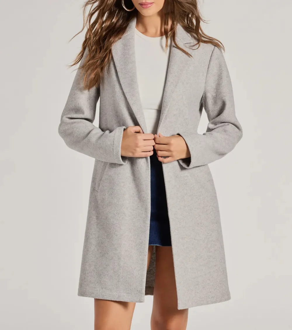 Perfect Chic Faux Wool Trench Coat