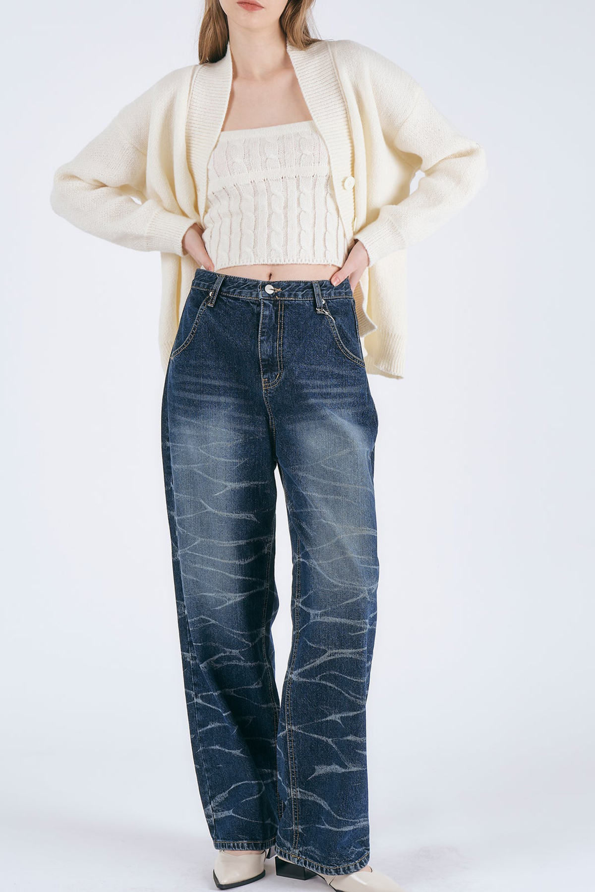 Daisy Whisker Wash Jeans