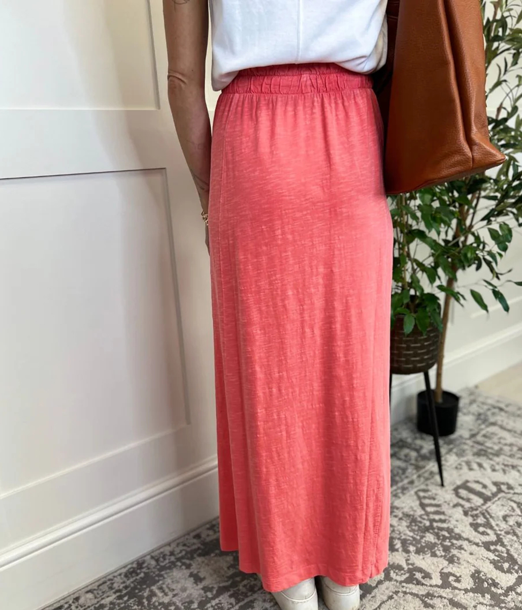 Coral Jersey Midaxi Skirt