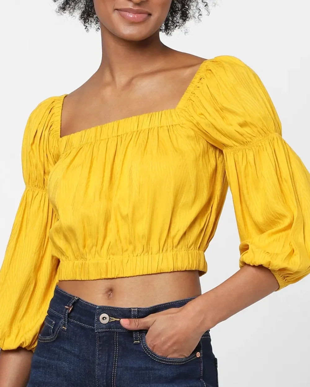 Yellow Crop Top