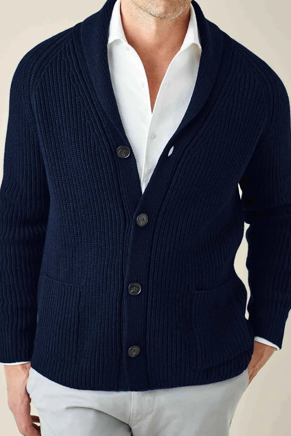 Comfortable Relaxed Fit Shawl Cardigan