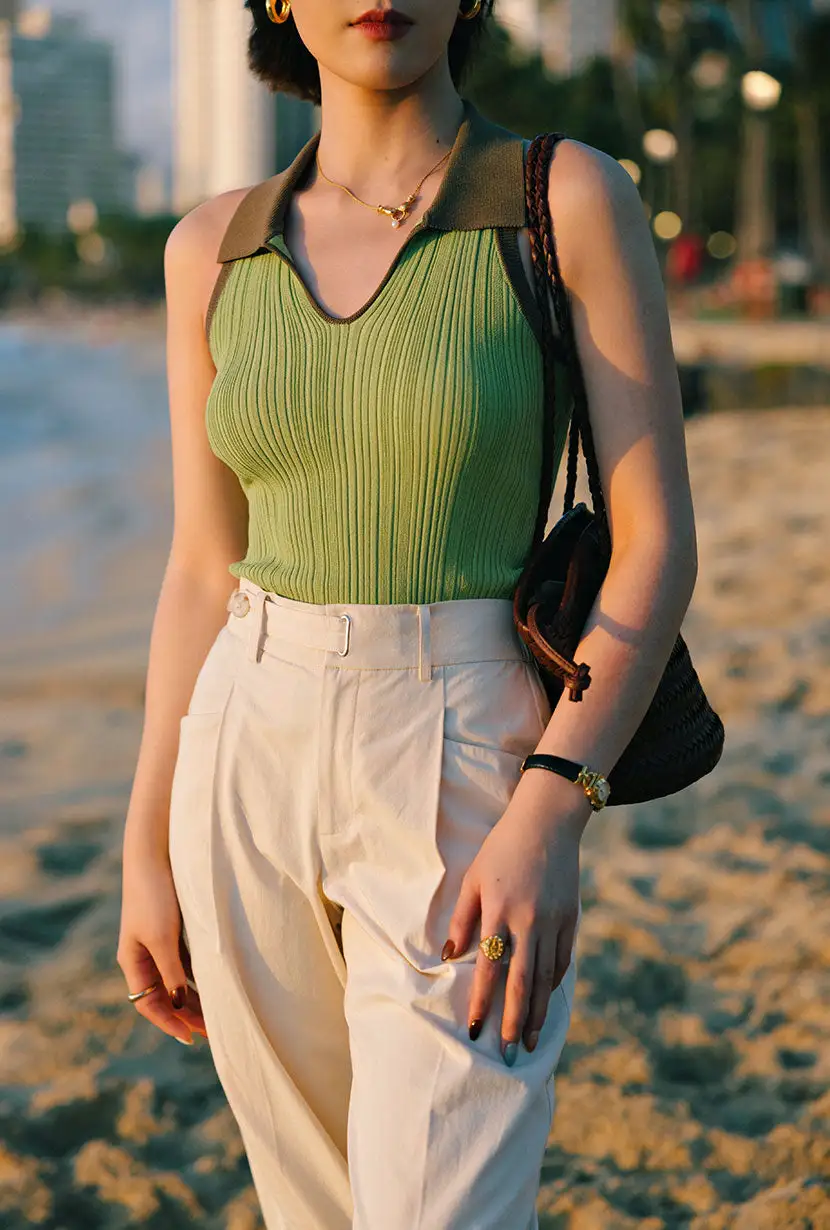 Jody Knit Top - Sage & Matcha