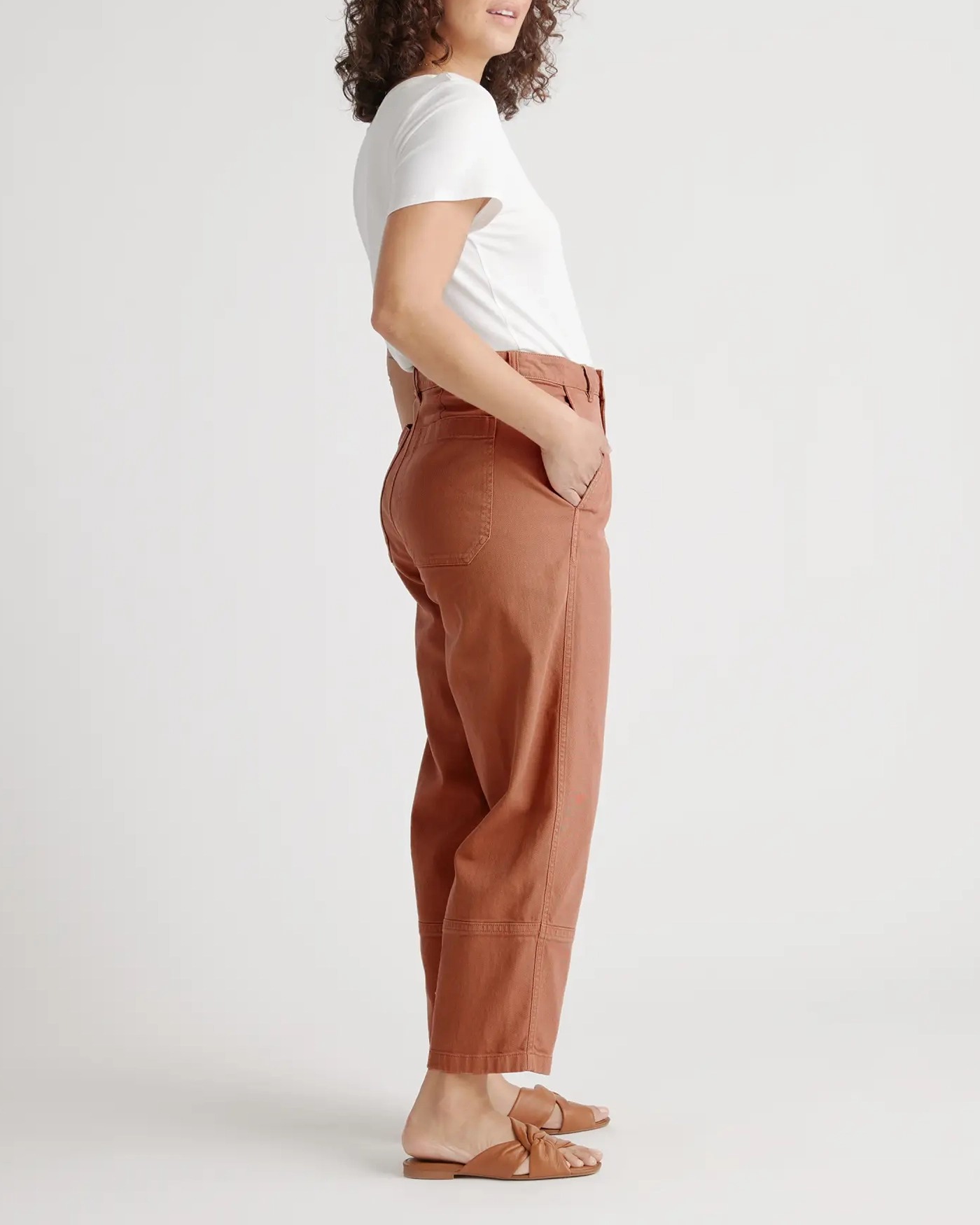 Twill Barrel Cotton Pants