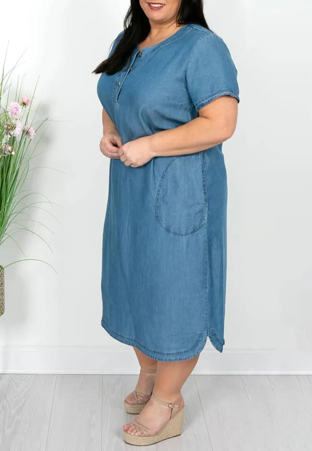 Denim Midi Dress