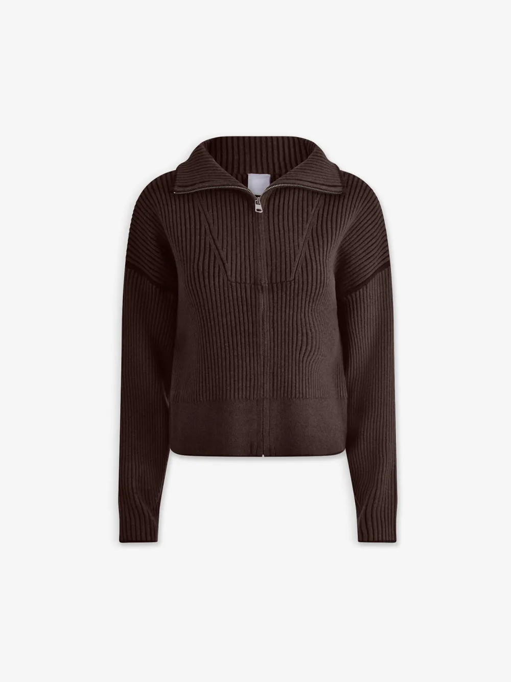 Carmen Zip-Through Rib Knit