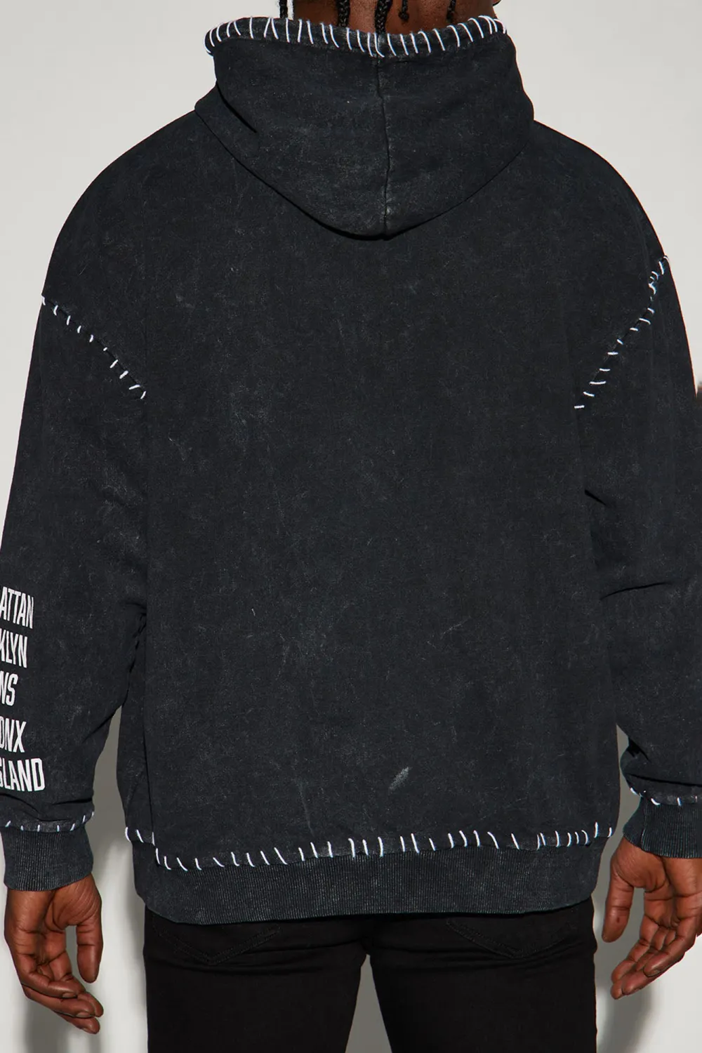 NYC Concrete Jungle Oversized Hoodie - Black