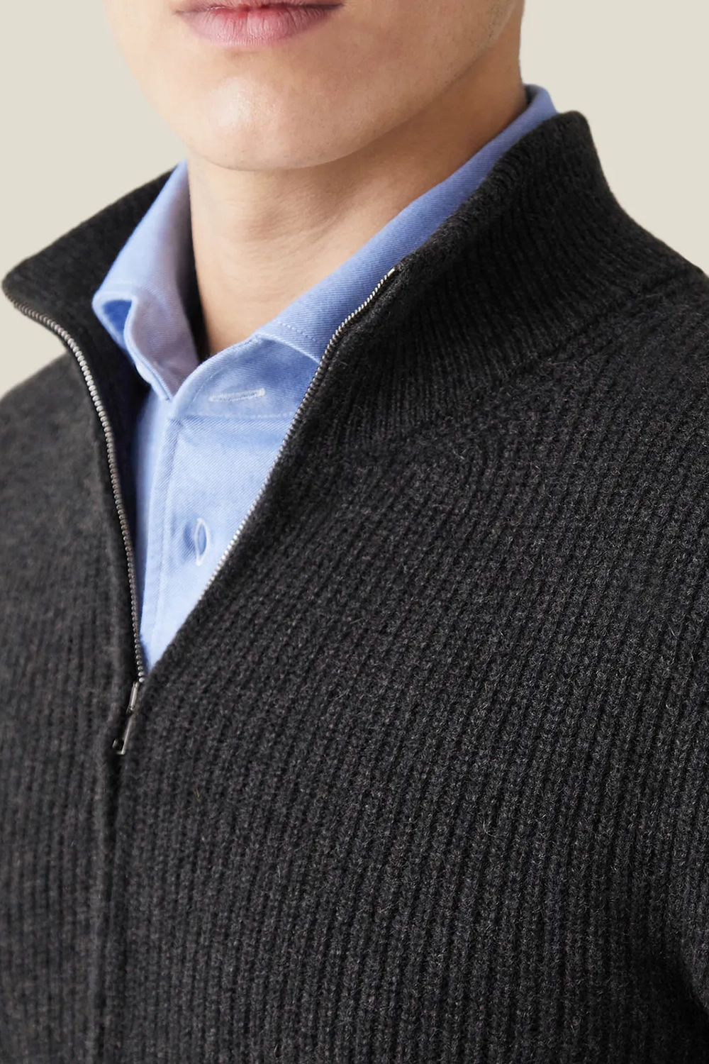 Premium Lanfranchi Zipper Cardigan