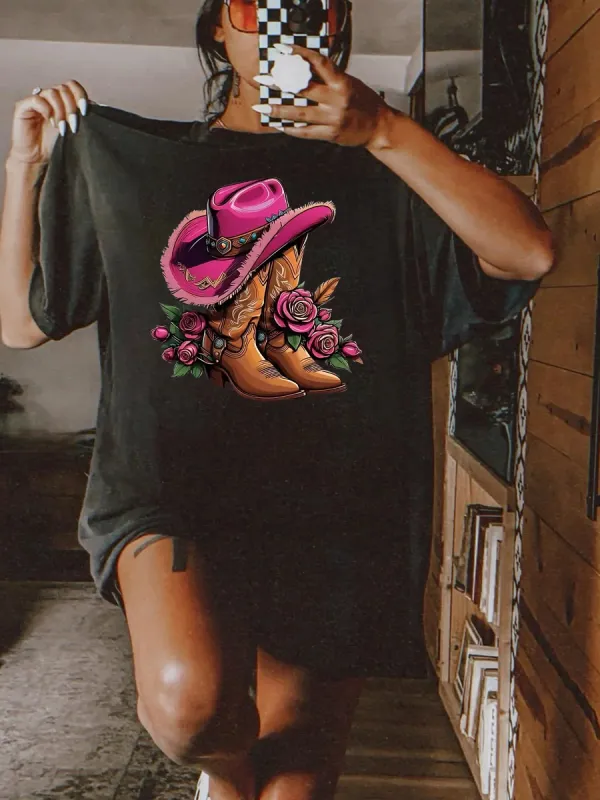 Cowboy girl boots Tee